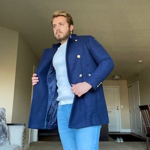 CORTEFIEL ESCALIER navy blue, wool, sailor jacket